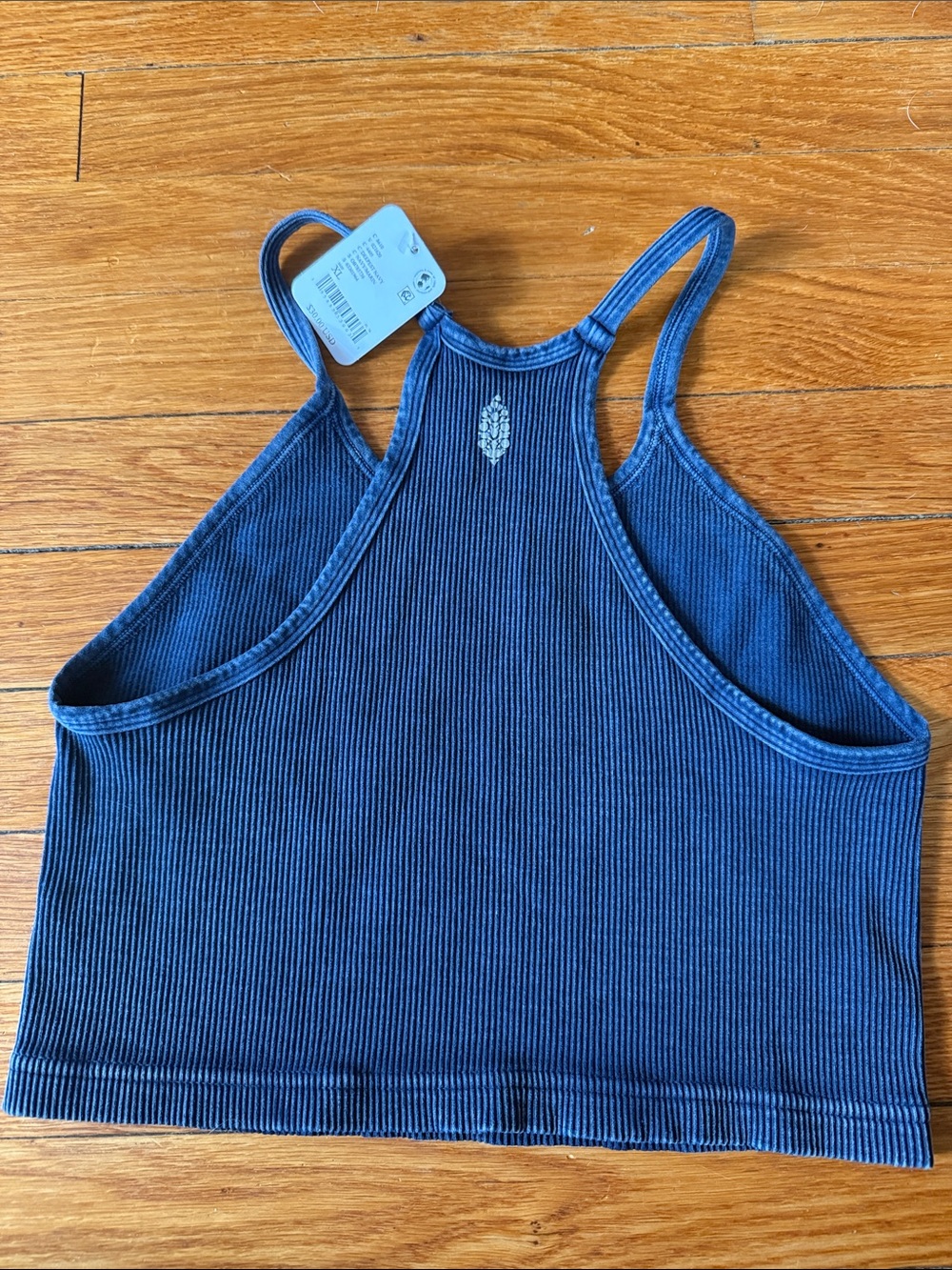 FP Movement by Free People NWT!!! Indigo Ribbed Cropped Tank - Picture 4 of 4